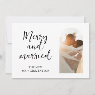 Christmas Elopement Wedding Announcement Card