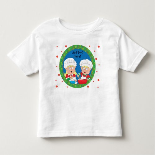 Christmas Elves Baking Toddler T_shirt