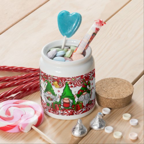Christmas Elves Candy Jar
