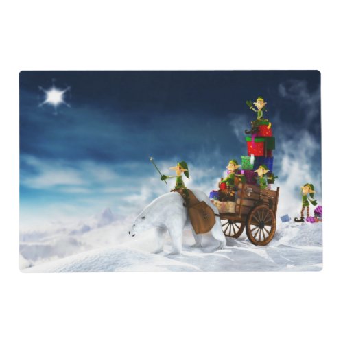 Christmas Elves Double Sided Placemat