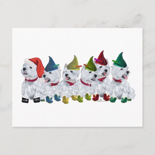 Christmas Elves Holiday Postcard