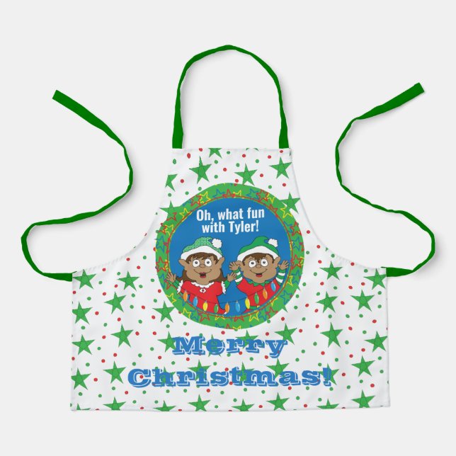 Christmas Elves of Color Apron (Front)
