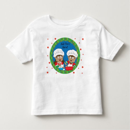 Christmas Elves of Color Baking Toddler T_shirt