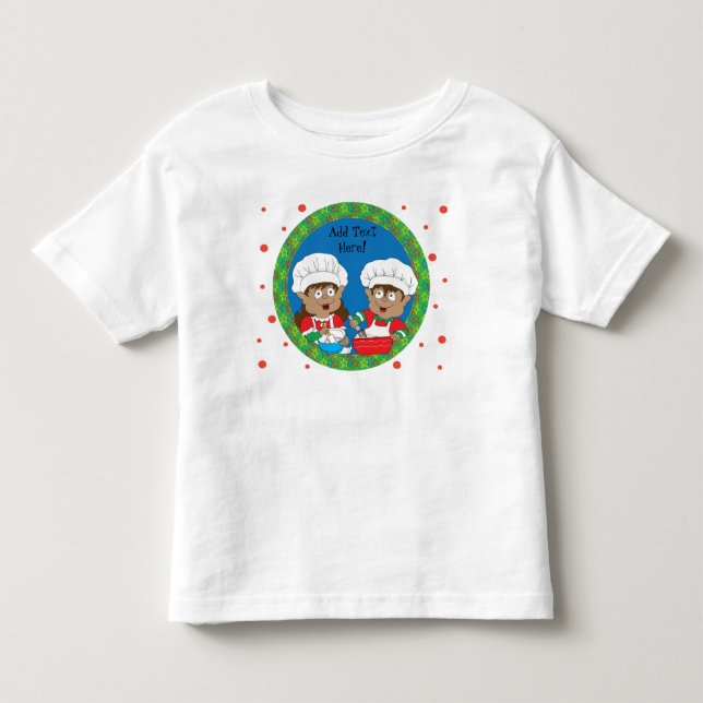 Christmas Elves of Color Baking Toddler T-shirt (Front)