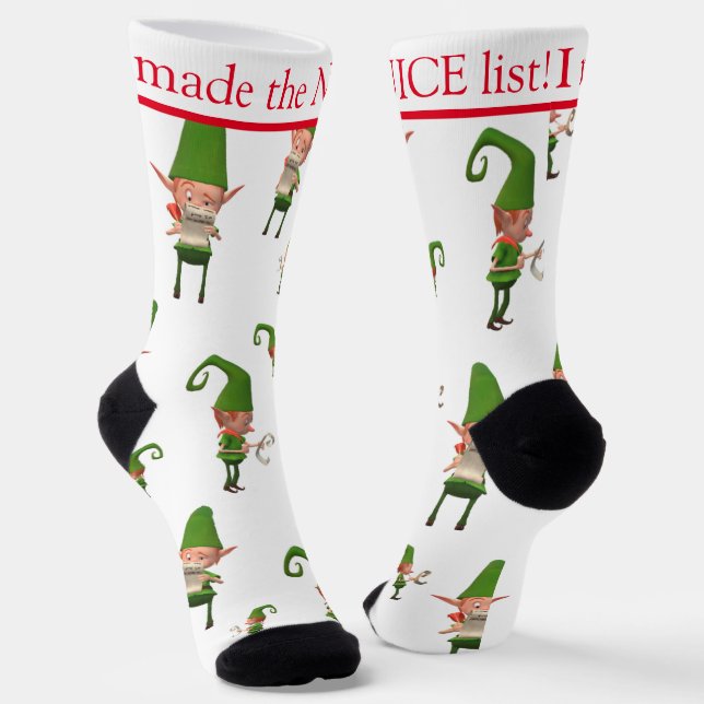 Christmas Elves Socks (Angled)