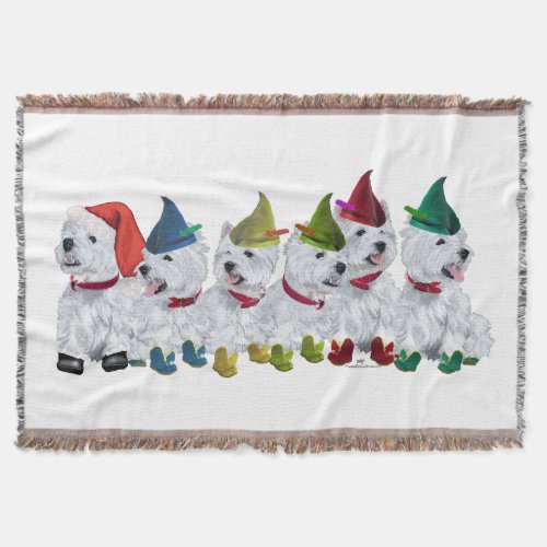 Christmas Elves Throw Blanket