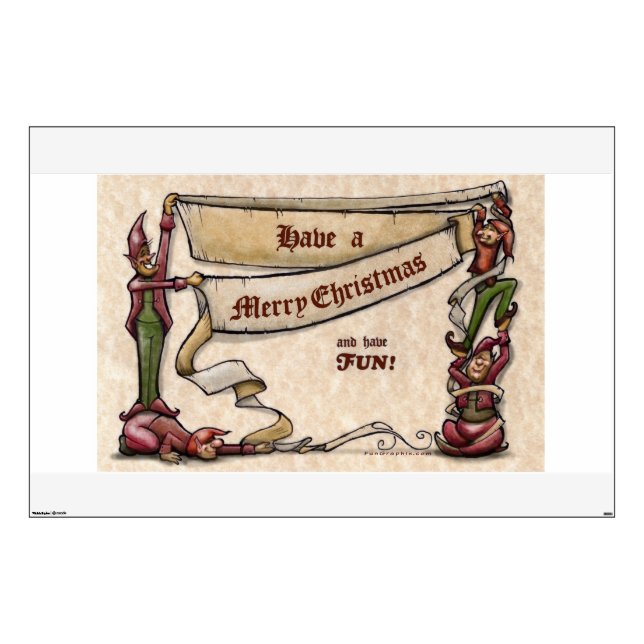 Christmas Elves Wall Decal (Front)