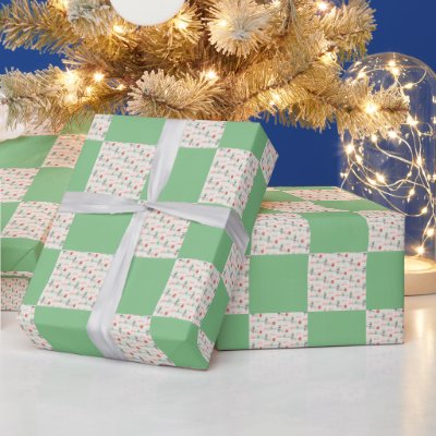 Christmas Elves With Polka Dots Wrapping Paper
