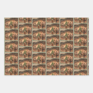 Christmas Elves Wrapping Paper Set 2