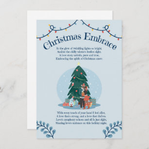 Christmas Embrace Love Poem Note Card