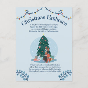 Christmas Embrace Love Poem Postcard
