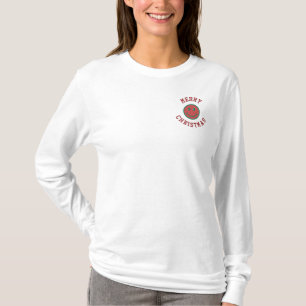 Christmas Embroidered Long Sleeve T-Shirt