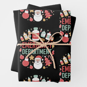 Christmas Emergency Department Propofol Nurse Wrapping Paper Sheets