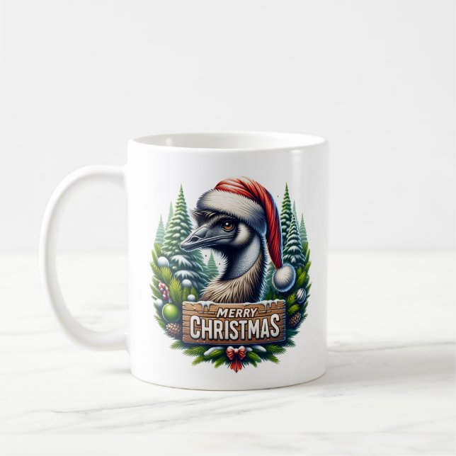 Christmas Emoe Coffee Mug (Left)