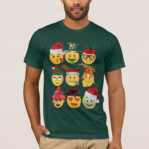 christmas emoji collection funny christmas shirt