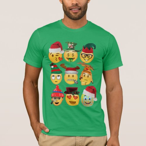 christmas emoji decorations funny shirt_design T_Shirt