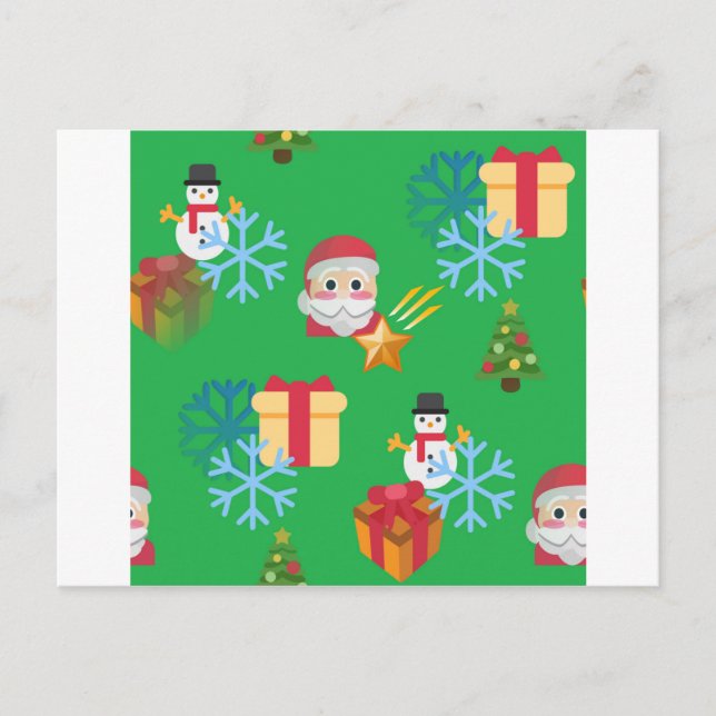 christmas emoji holiday postcard (Front)