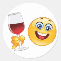 Wine Emoji Stickers for Sale
