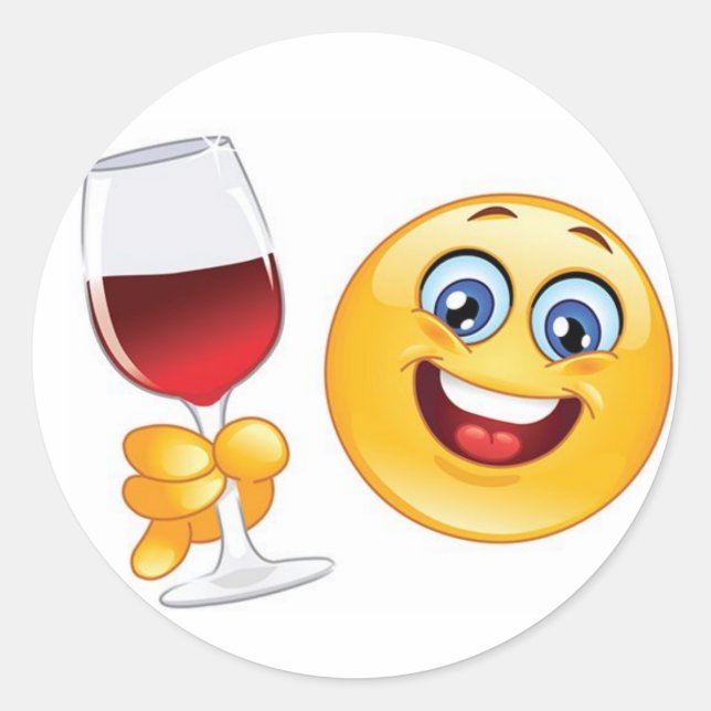christmas emoji sticker wine glass set of 20 (Front)