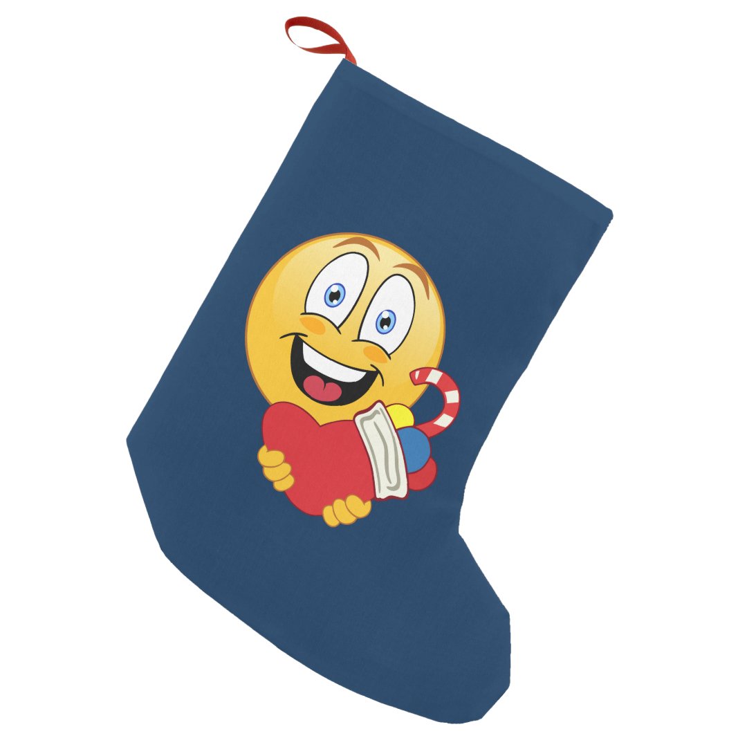 Christmas Emoji Stocking  Zazzle