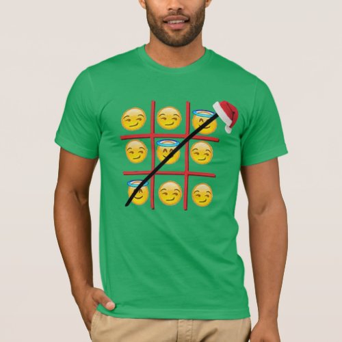 christmas emoji tic_tac_toe funny shirt_design T_Shirt