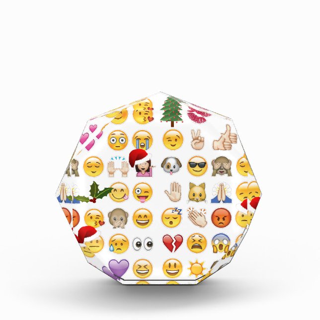 christmas emojis acrylic award (Front)