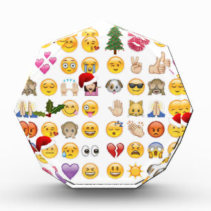 christmas emojis acrylic award