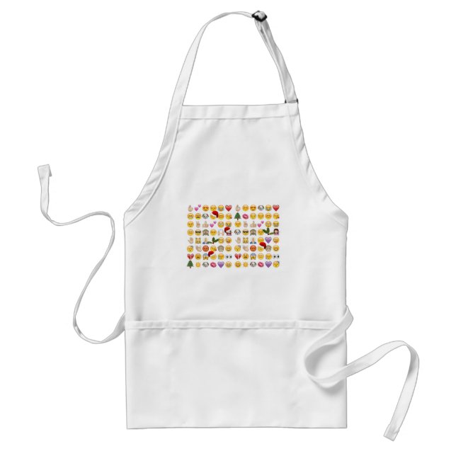 christmas emojis adult apron (Front)