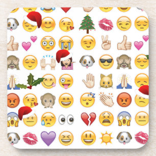christmas emojis coaster