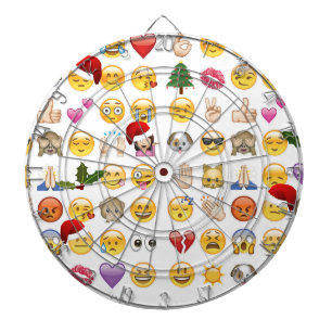 christmas emojis dartboard