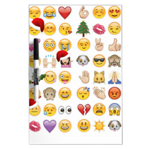 christmas emojis dry erase board