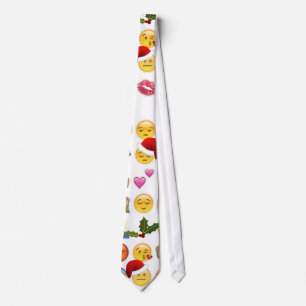 christmas emojis neck tie