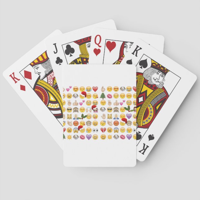 christmas emojis poker cards (Back)
