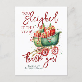 Christmas Employee Team Thank You Holiday Postcard