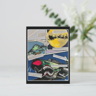 'Christmas Encounters' Painting on a Postcard