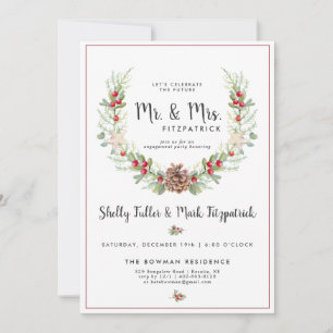 Christmas Engagement Party Invitation