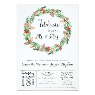 Christmas Engagement Party Invitation