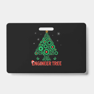 Christmas Engineer Tree Mechanical Engineering Badge