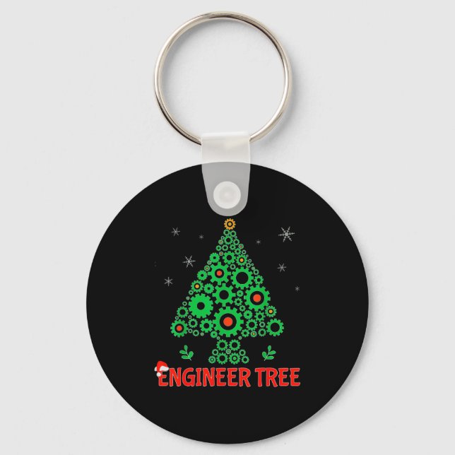 Christmas Engineer Tree _ Mechanical Engineering G Keychain (Front)