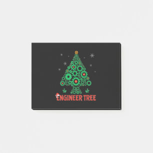 Christmas Engineer Tree Mechanical Engineering Post-it Notes