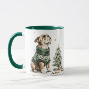 Christmas English Bulldog Christmas Tree Mug