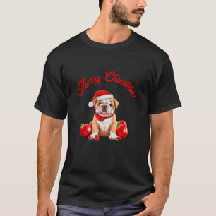 Christmas English Bulldog Men Women Kids T-Shirt