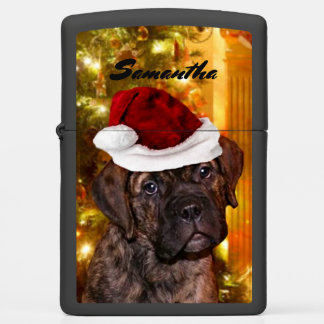 Christmas English Mastiff puppy zippo lighter