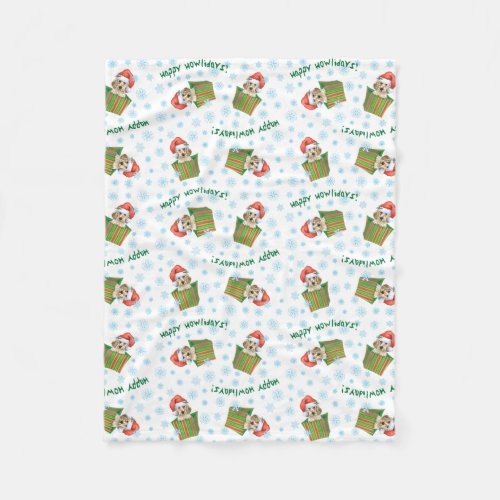 Christmas English Setter Fleece Blanket