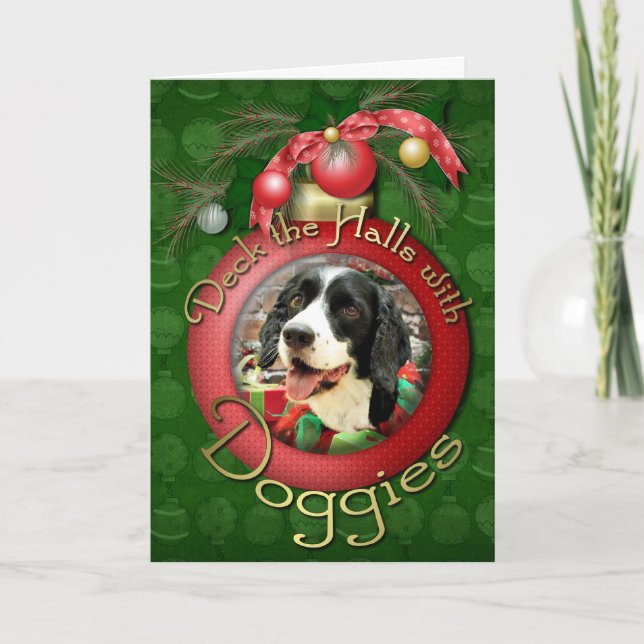 Christmas - English Springer Spaniel - Betsy Holiday Card (Front)