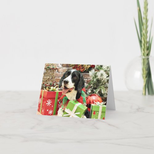 Christmas _ English Springer Spaniel _ Betsy Holiday Card