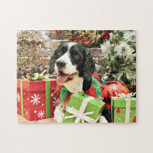 Christmas _ English Springer Spaniel _ Betsy Jigsaw Puzzle