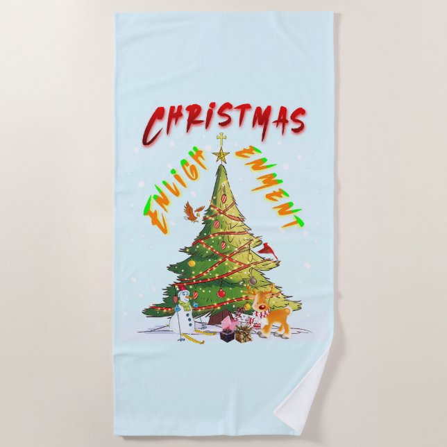Christmas Enlightenment Beach Towel (Front)