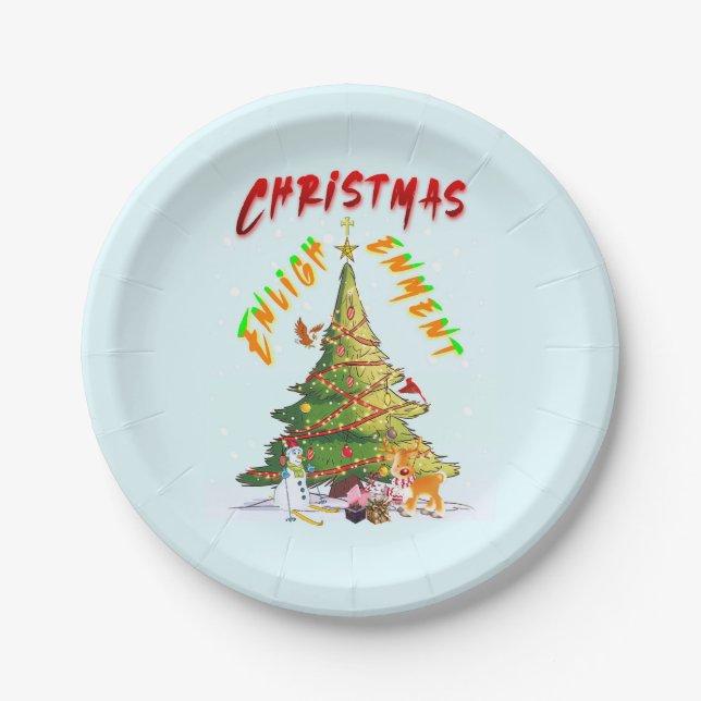 Christmas Enlightenment Paper Plates (Front)