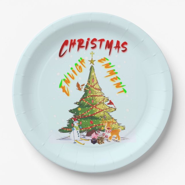 Christmas Enlightenment Paper Plates (Front)